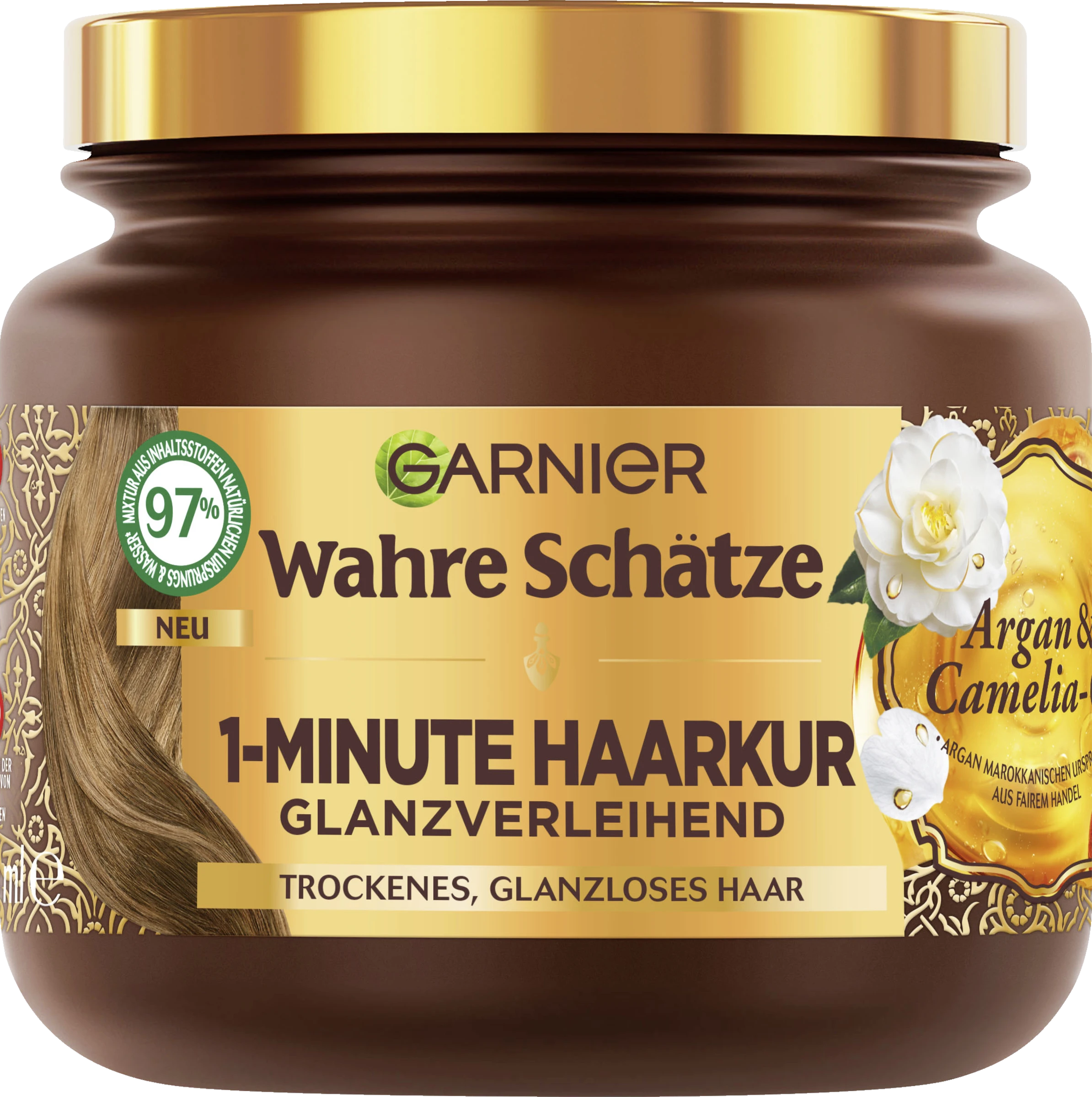 Garnier Wahre Schätze 1-Minute Haarkur Argan & Camelia-Öl 3 Garnier Wahre Schätze 1-Minute Haarkur Argan & Camelia-Öl