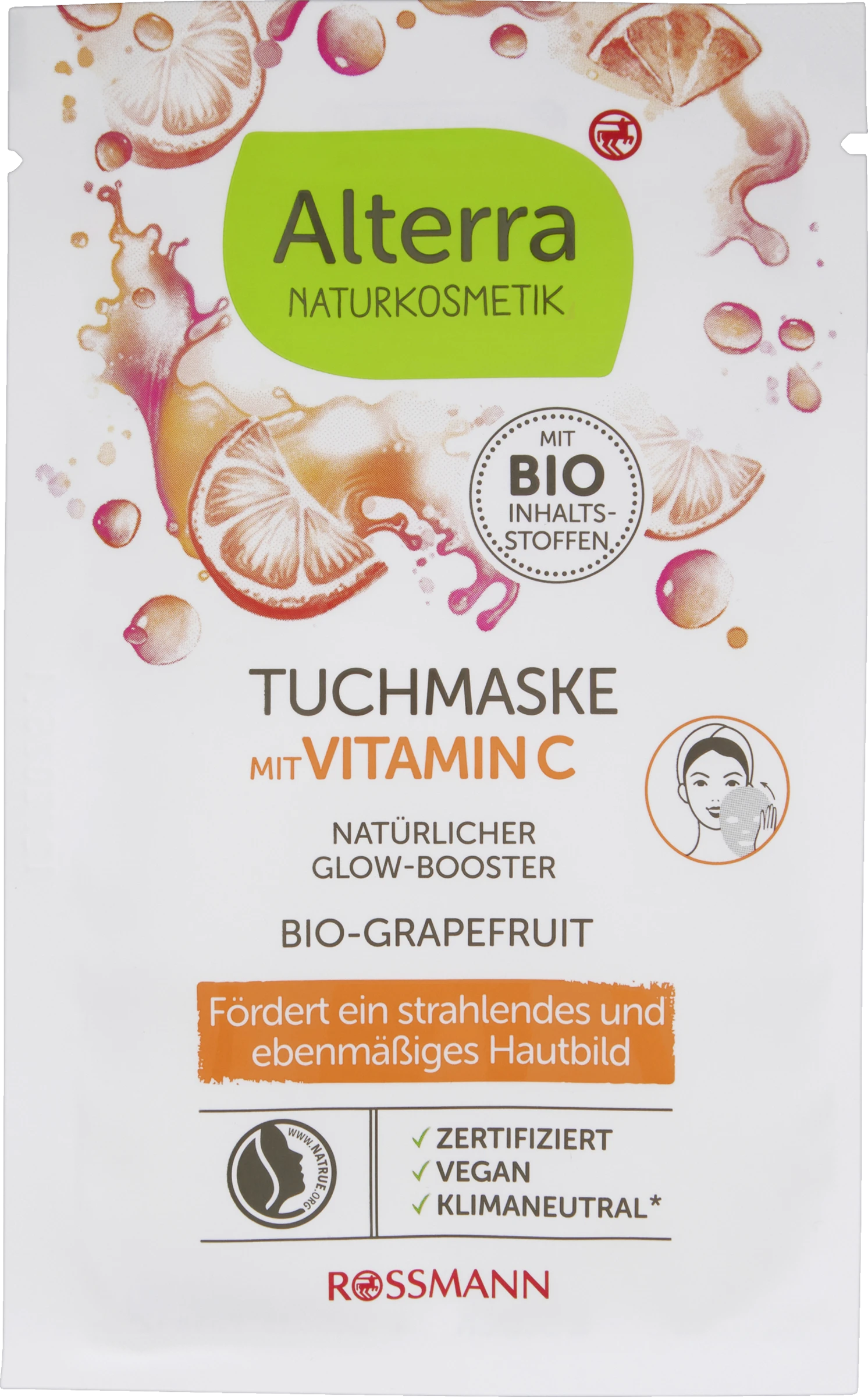 Alterra NATURKOSMETIK Tuchmaske Mit Vitamin C 3 Alterra NATURKOSMETIK Tuchmaske Mit Vitamin C