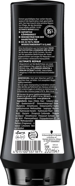 Alternative view of Schwarzkopf Gliss Ultimate Repair Reparatur-Spülung
