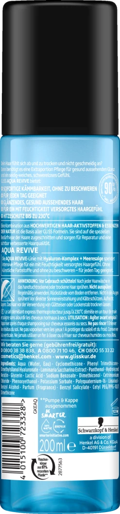 Schwarzkopf Gliss Aqua Revive Express-Repair-Spülung -Mandarina Duck Fragrances-Shop MAM 10416145 SHOP IMAGE 1.4