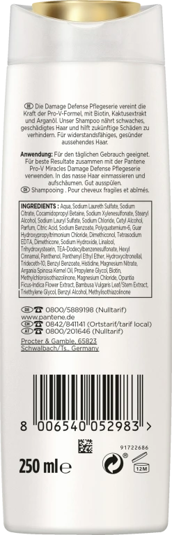 Alternative view of Pantene Pro-V Miracles Damage Defense Shampoo
