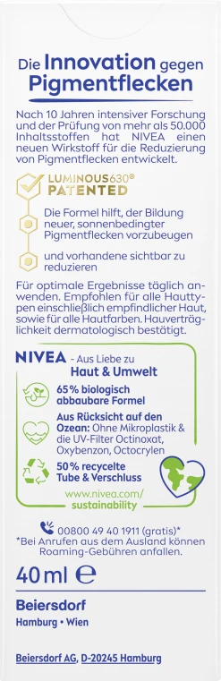 NIVEA UV Gesicht Experte Anti-Pigmentflecken Sonnenschutz LsF50+ -Mandarina Duck Fragrances-Shop MAM 10496222 SHOP IMAGE 1.4