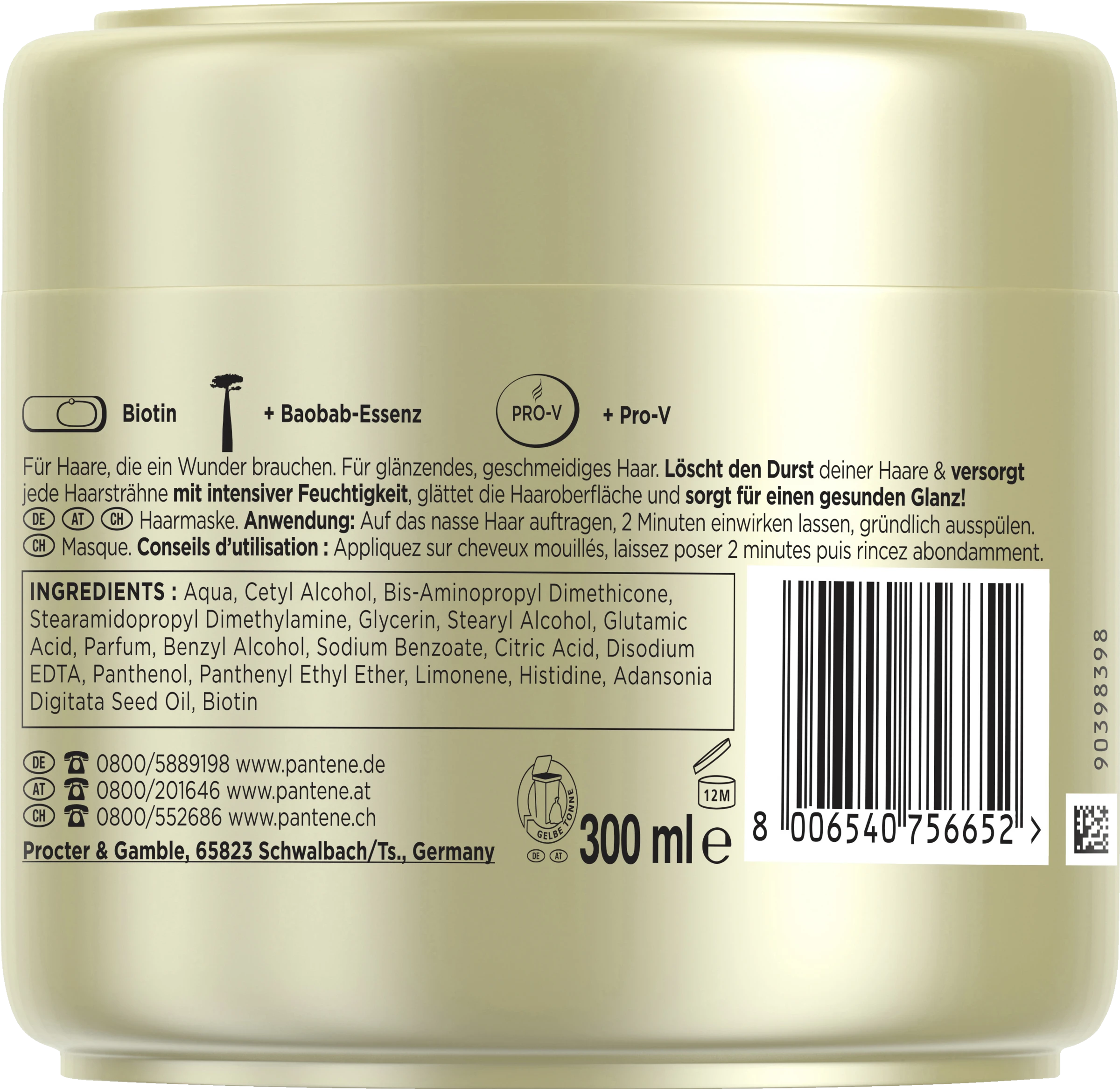 Pantene Pro-V Miracles Hydra Glow Sorbet Haarmaske 4 Pantene Pro-V Miracles Hydra Glow Sorbet Haarmaske – Bild 2