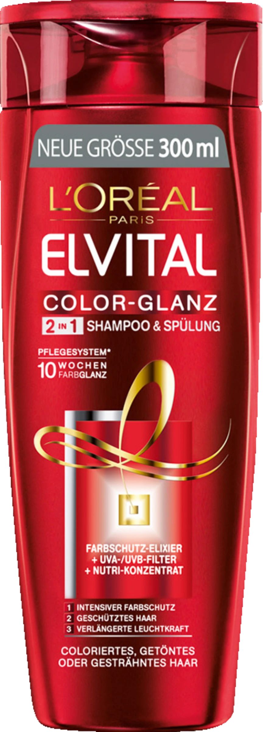 L’Oréal Paris Elvital Color Glanz Shampoo 2in1 300ml 3 L’Oréal Paris Elvital Color Glanz Shampoo 2in1 300ml