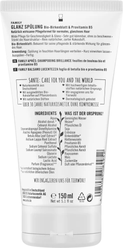 Sante FAMILY Glanz Spülung Bio-Birkenblatt & Provitamin B5 -Mandarina Duck Fragrances-Shop MAM 6031895 SHOP IMAGE 1.3