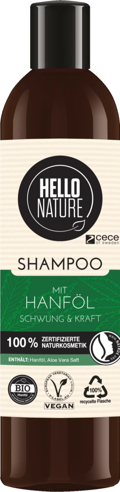 Hello Nature Hanföl Shampoo Schwung & Kraft