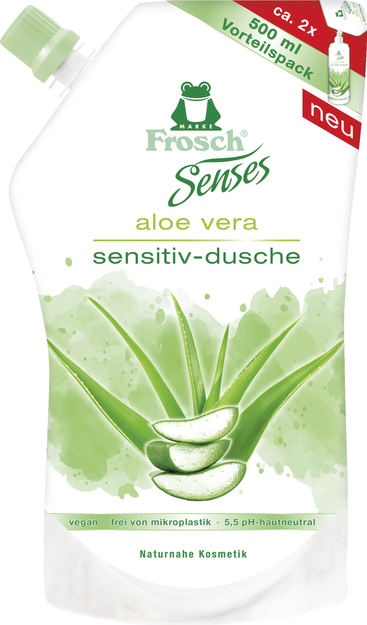 Frosch Senses Aloe Vera Sensitiv-Dusche Nachfüller 3 Frosch Senses Aloe Vera Sensitiv-Dusche Nachfüller