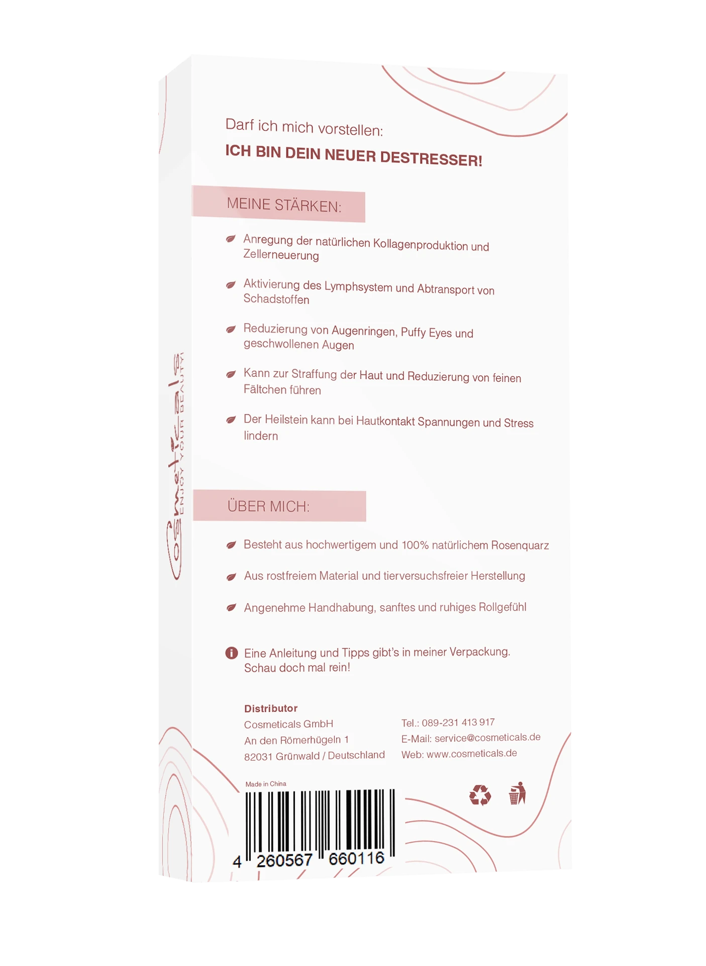 Cosmeticals Rose Crystal Roller 4 Cosmeticals Rose Crystal Roller – Bild 2