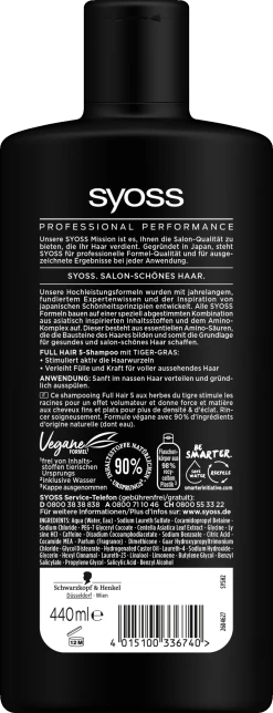 Syoss Professional Performance Full Hair 5 Shampoo -Mandarina Duck Fragrances-Shop MAM 6636869 SHOP IMAGE 1.4