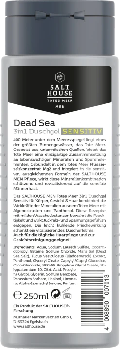 Salthouse Totes Meer Körper, Gesicht & Haar Duschgel Sensitiv 5 Salthouse Totes Meer Körper, Gesicht & Haar Duschgel Sensitiv -Mandarina Duck Fragrances-Shop MAM 6932095 SHOP IMAGE 1.7