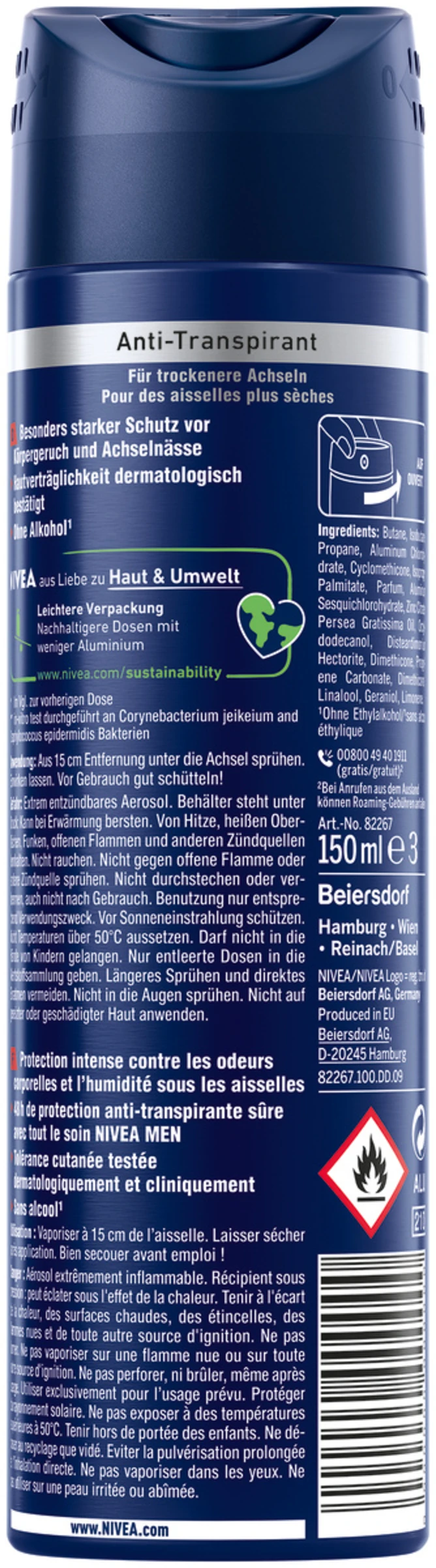 NIVEA MEN Anti-Transpirant Spray Dry Extreme 4 NIVEA MEN Anti-Transpirant Spray Dry Extreme – Bild 2