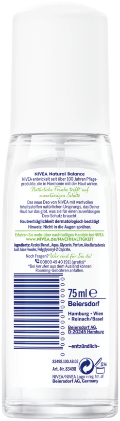 NIVEA Deodorant Natural Balance Aloe Vera -Mandarina Duck Fragrances-Shop MAM 7311851 SHOP IMAGE 1.4