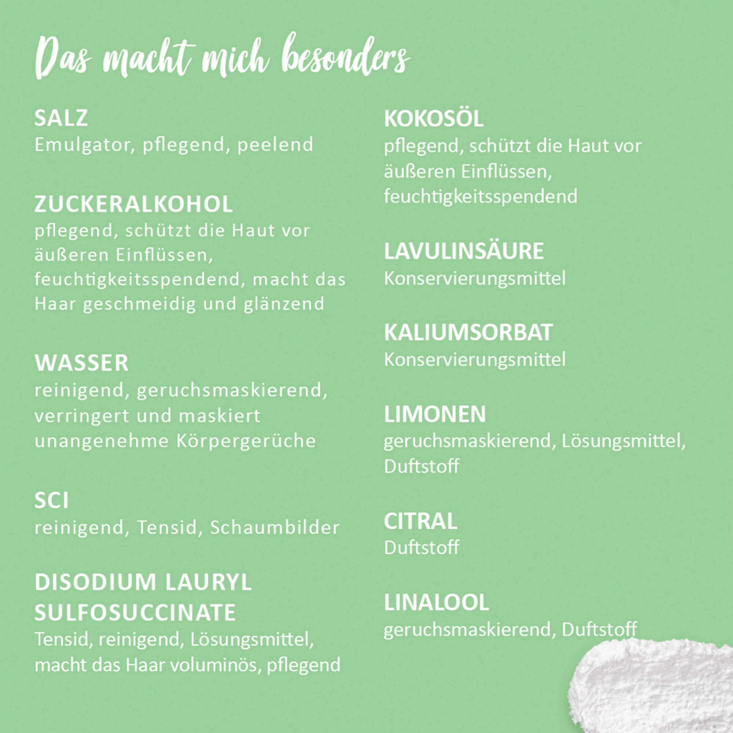 Puremetics 3in1 Dusch-Fluff Limette Mit Meersalzpeeling 6 Puremetics 3in1 Dusch-Fluff Limette Mit Meersalzpeeling – Bild 4