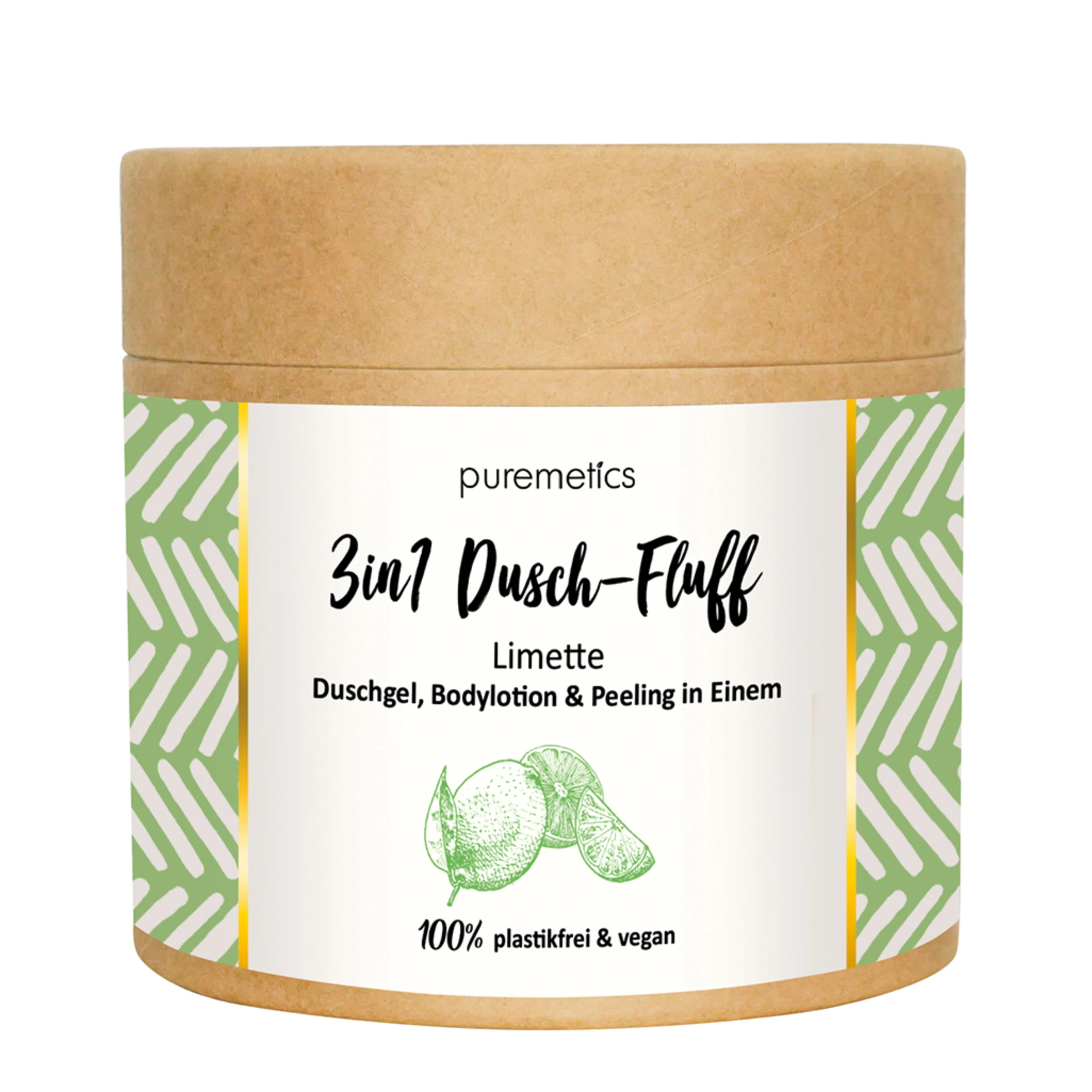 Puremetics 3in1 Dusch-Fluff Limette Mit Meersalzpeeling 3 Puremetics 3in1 Dusch-Fluff Limette Mit Meersalzpeeling