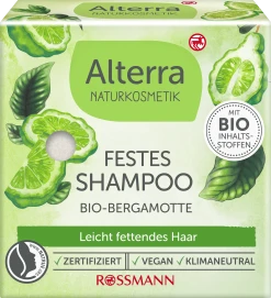 Alterra NATURKOSMETIK Festes Shampoo Bio-Bergamotte & Bio-Olive