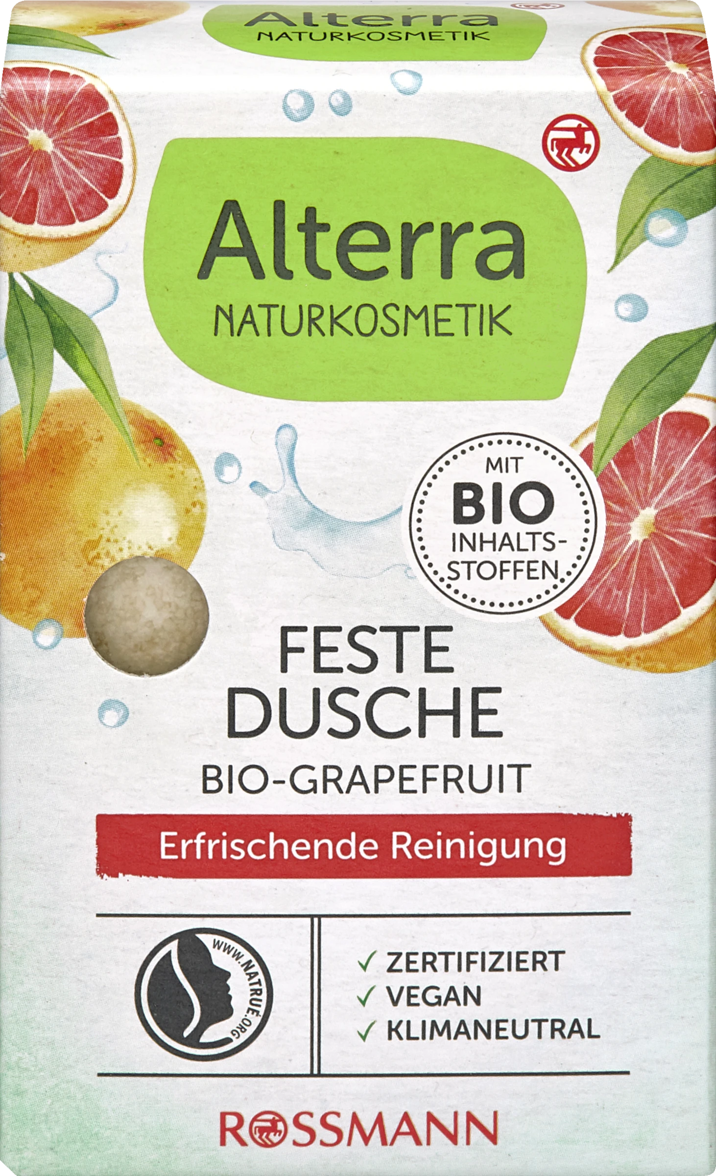 Alterra NATURKOSMETIK Feste Dusche Bio-Grapefruit & Bio-Mandelöl 3 Alterra NATURKOSMETIK Feste Dusche Bio-Grapefruit & Bio-Mandelöl