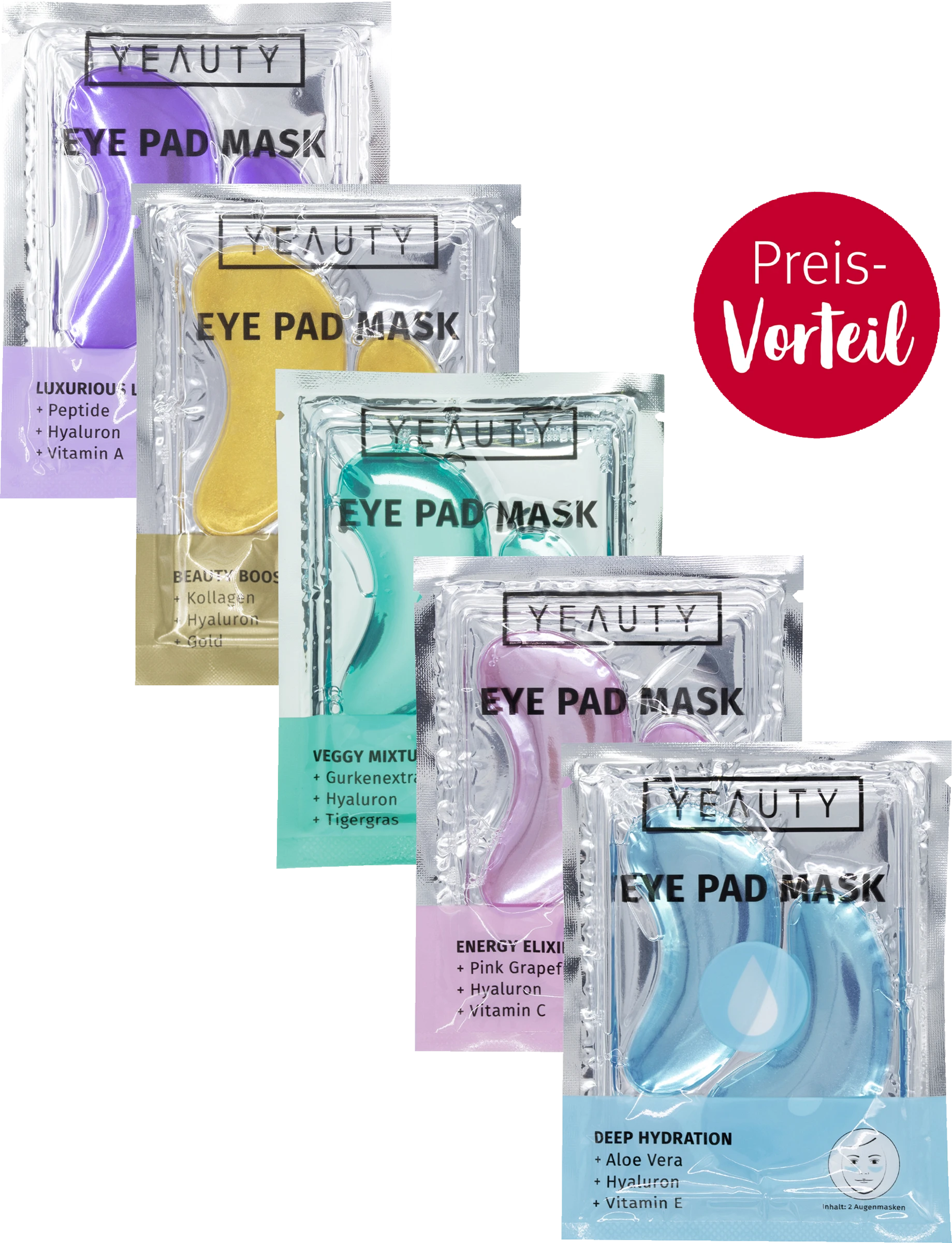 YEAUTY Vorteilspack Classic Eye Pad Mask 3 YEAUTY Vorteilspack Classic Eye Pad Mask
