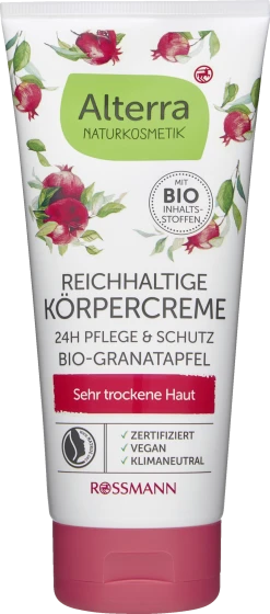 Alterra NATURKOSMETIK Reichhaltige Körpercreme Bio-Granatapfel & Bio-Sheabutter