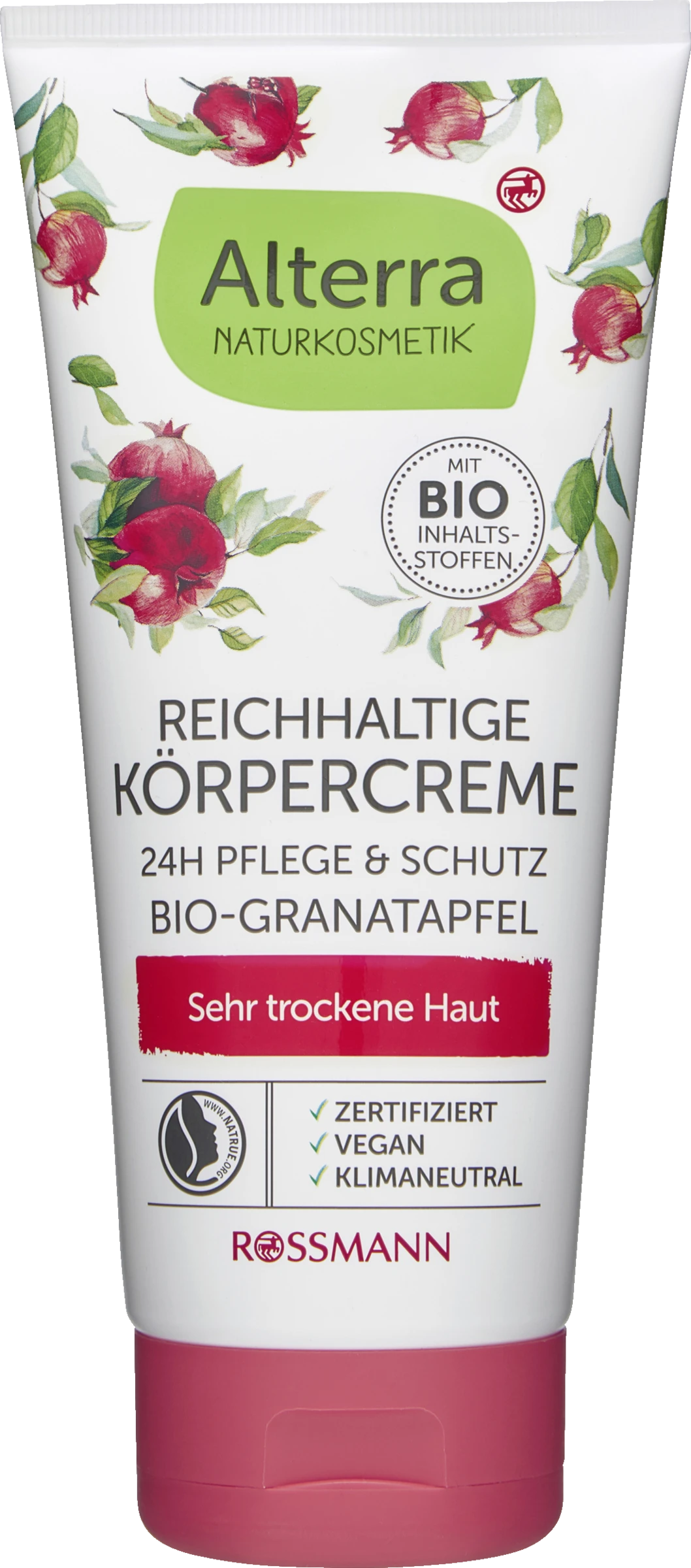 Alterra NATURKOSMETIK Reichhaltige Körpercreme Bio-Granatapfel & Bio-Sheabutter 3 Alterra NATURKOSMETIK Reichhaltige Körpercreme Bio-Granatapfel & Bio-Sheabutter