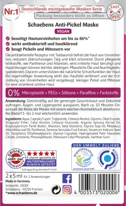 Schaebens Anti-Pickel Maske 10er Beutel 8 Schaebens Anti-Pickel Maske 10er Beutel -Mandarina Duck Fragrances-Shop MAM 7825362 SHOP IMAGE 1.4