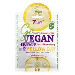 7DAYS Go VEGAN TUESDAY YELLOW DAY Tuchmaske