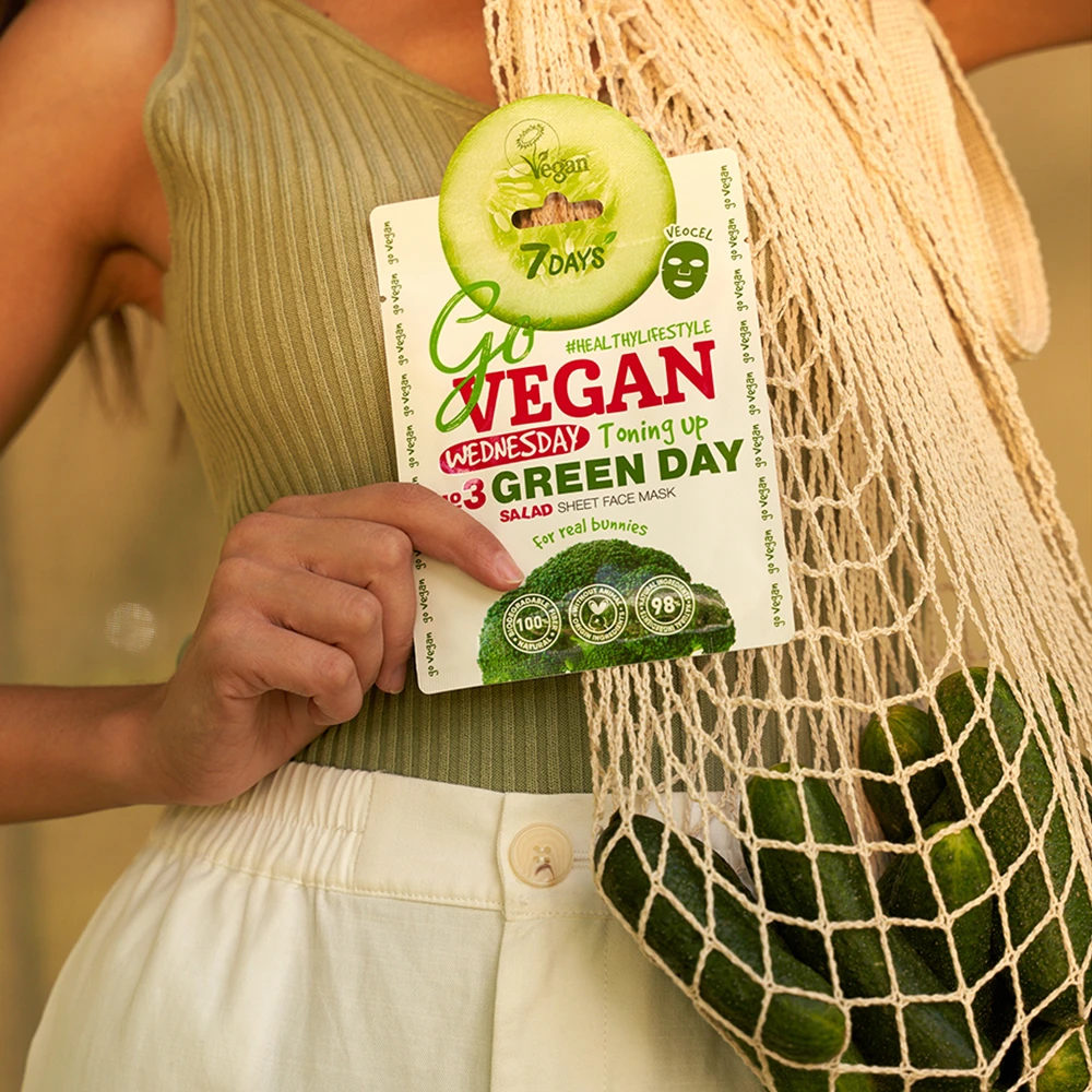 7DAYS GoVEGAN WEDNESDAY GREEN DAY Tuchmaske 5 7DAYS GoVEGAN WEDNESDAY GREEN DAY Tuchmaske – Bild 3