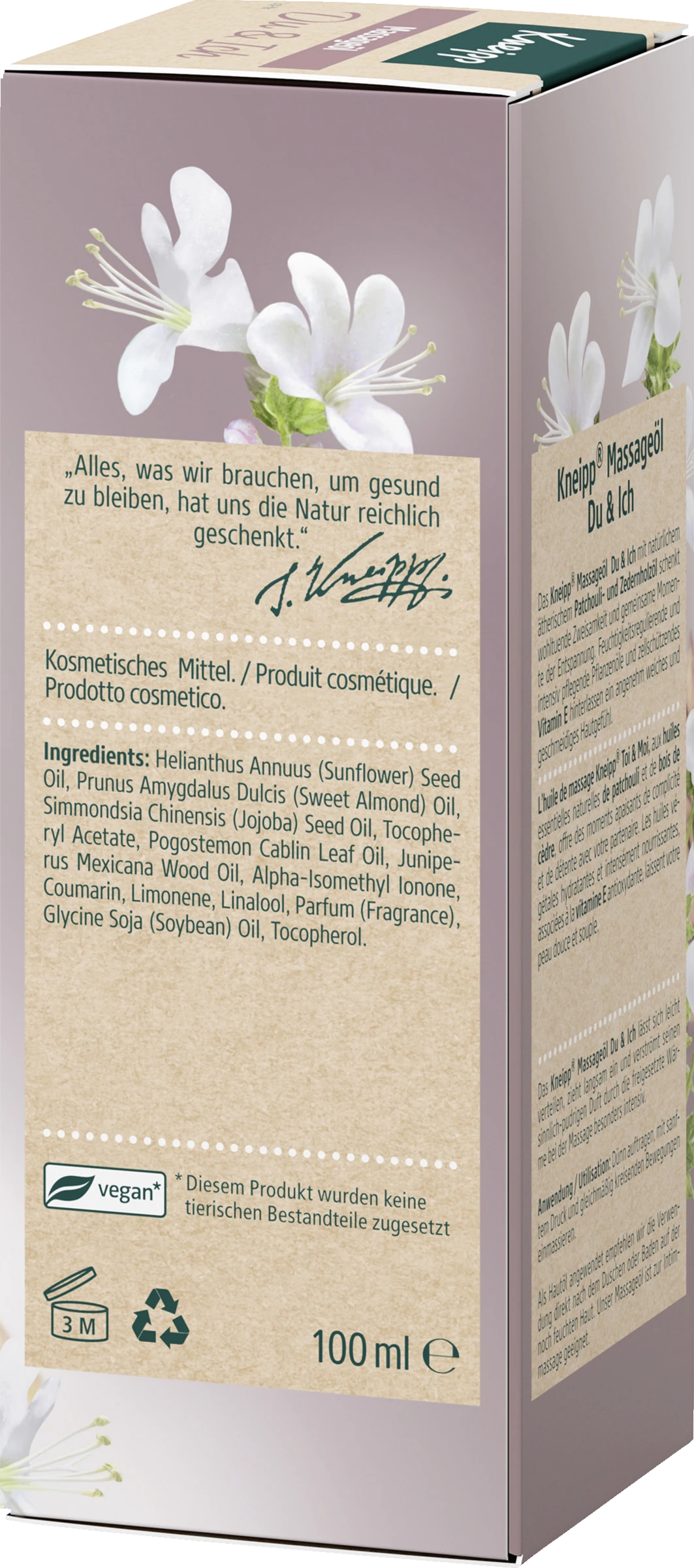 Kneipp Massageöl Du & Ich 4 Kneipp Massageöl Du & Ich – Bild 2