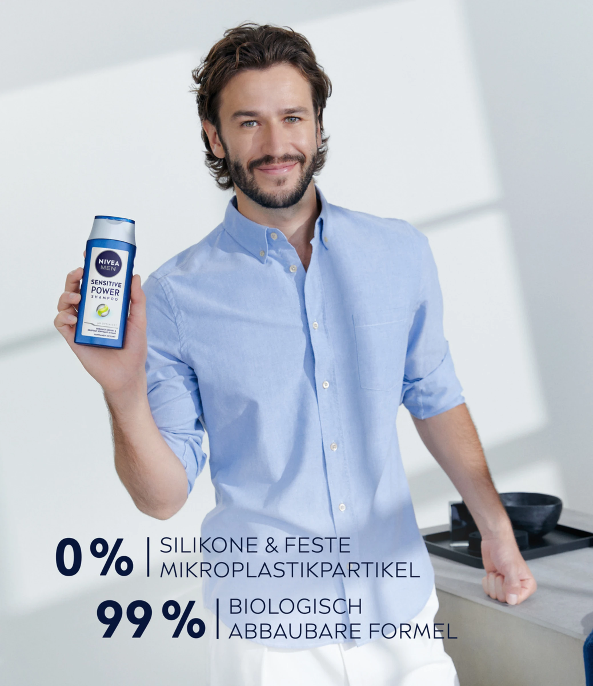 NIVEA MEN Sensitiv Power Shampoo 6 NIVEA MEN Sensitiv Power Shampoo – Bild 4