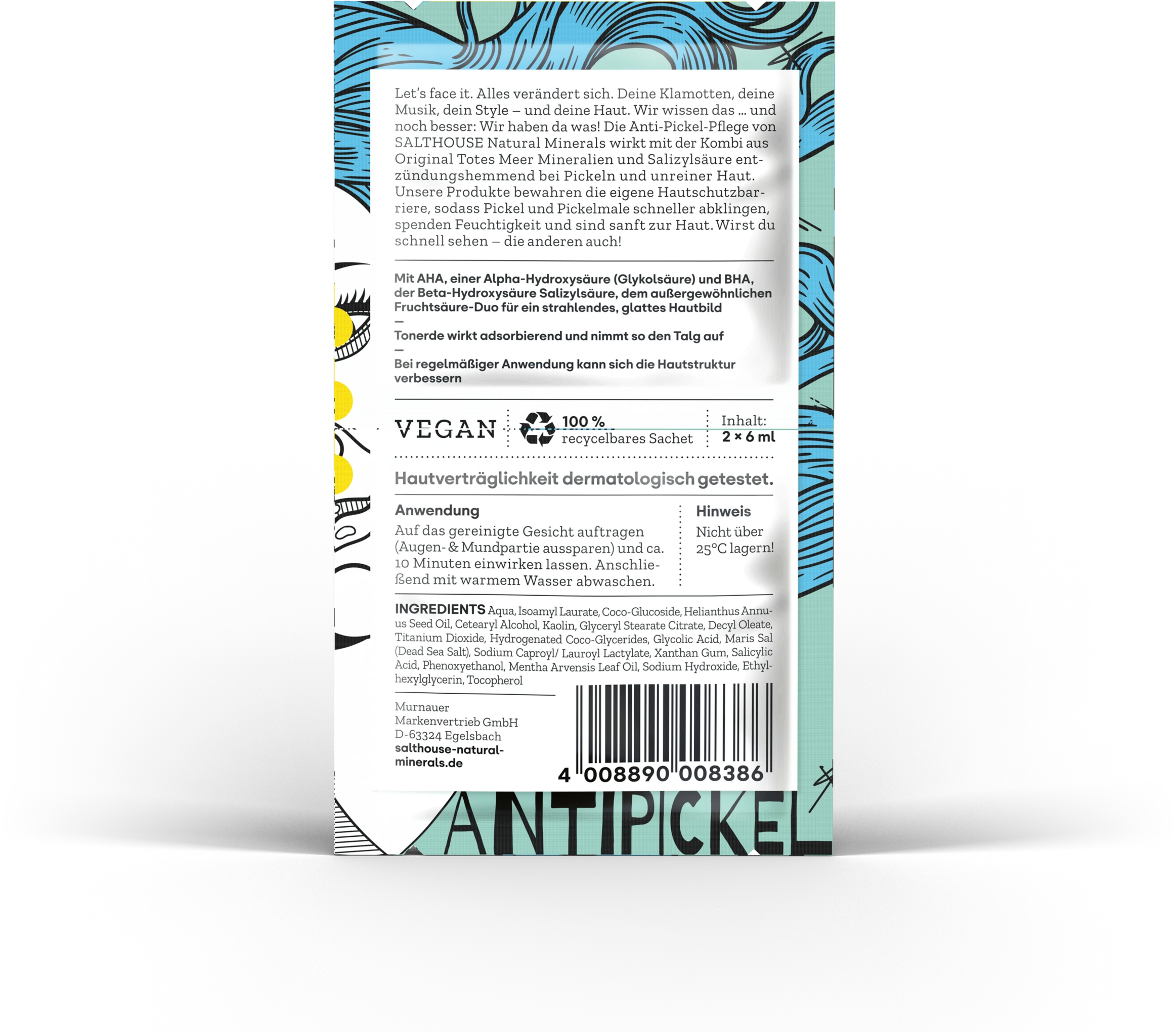 Salthouse Natural Minerals Anti Pickel AHA & BHA Reinigungsmaske 4 Salthouse Natural Minerals Anti Pickel AHA & BHA Reinigungsmaske – Bild 2