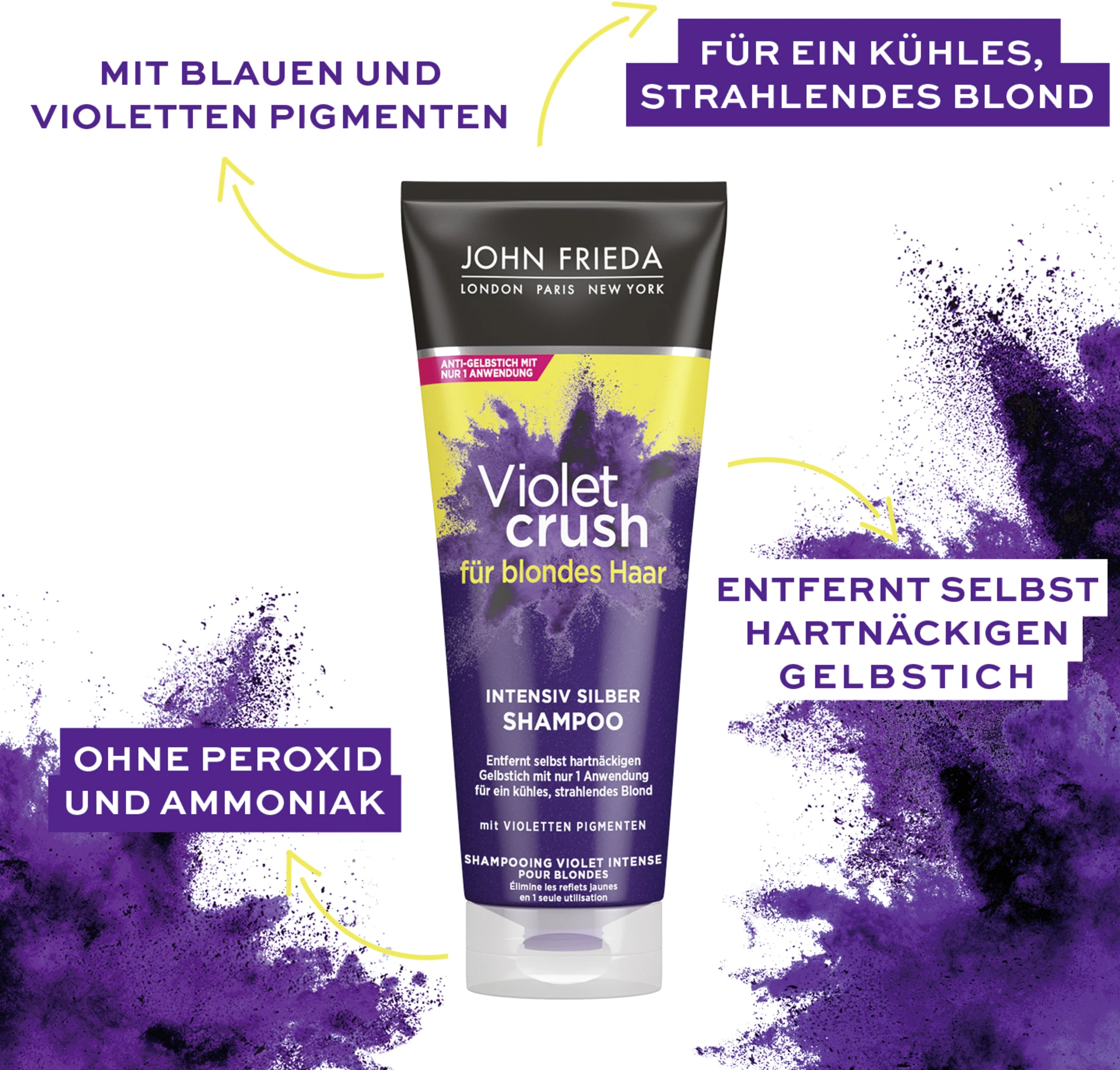 JOHN FRIEDA Violet Crush Intensiv Silber Shampoo 7 JOHN FRIEDA Violet Crush Intensiv Silber Shampoo – Bild 5