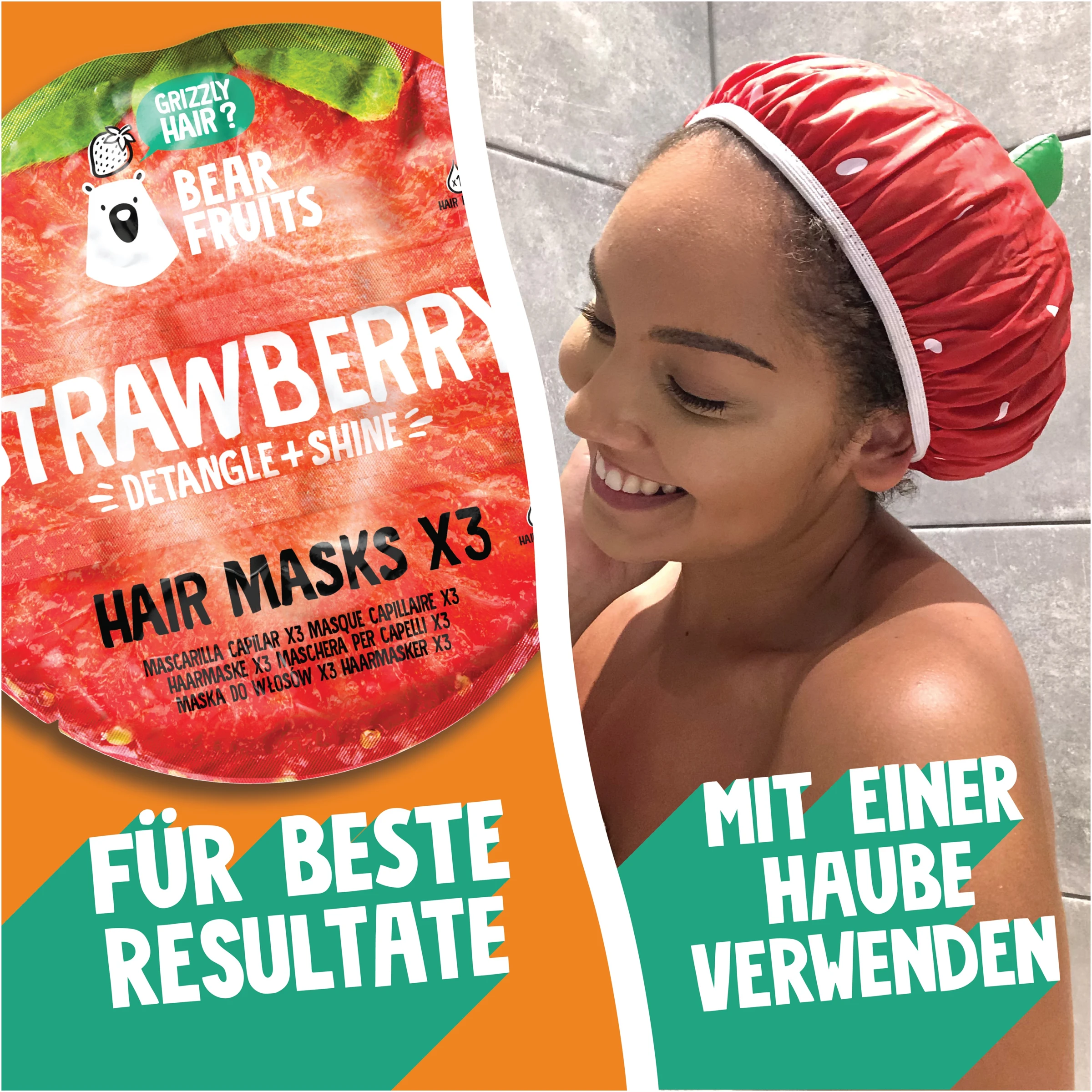 Bear Fruits Haarkur/Balsam/ Strawberry Hair Mask Refill 7 Bear Fruits Haarkur/Balsam/ Strawberry Hair Mask Refill – Bild 5