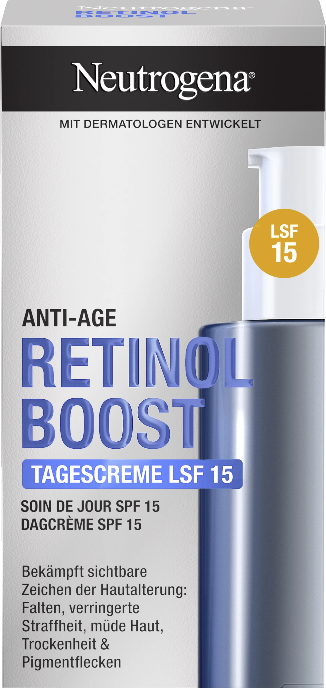 Neutrogena Anti-Age Retinol Boost Tagescreme LSF 15 3 Neutrogena Anti-Age Retinol Boost Tagescreme LSF 15