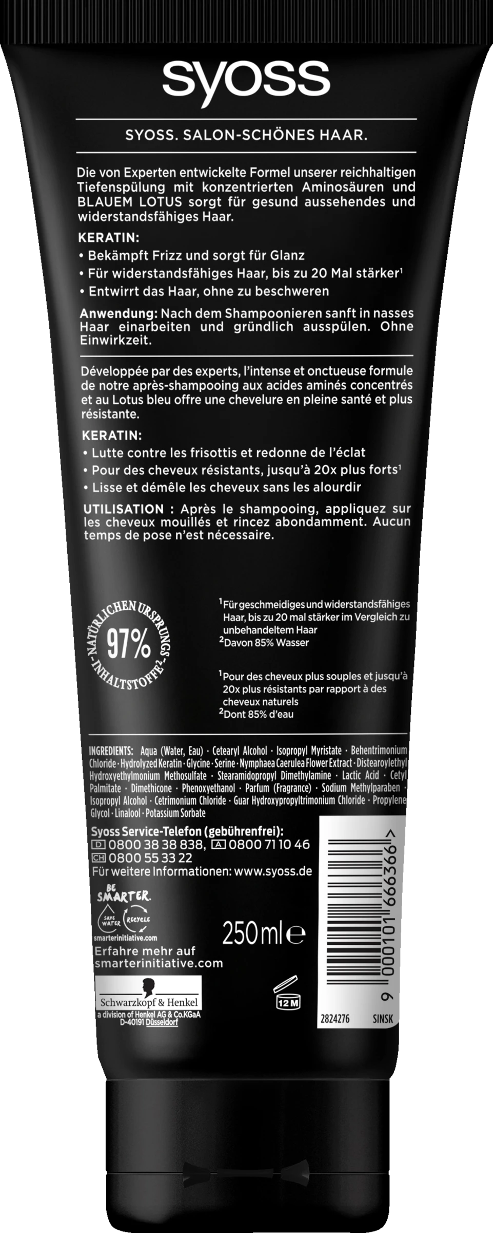 Syoss Professional Performance Keratin Tiefenspülung 4 Syoss Professional Performance Keratin Tiefenspülung – Bild 2
