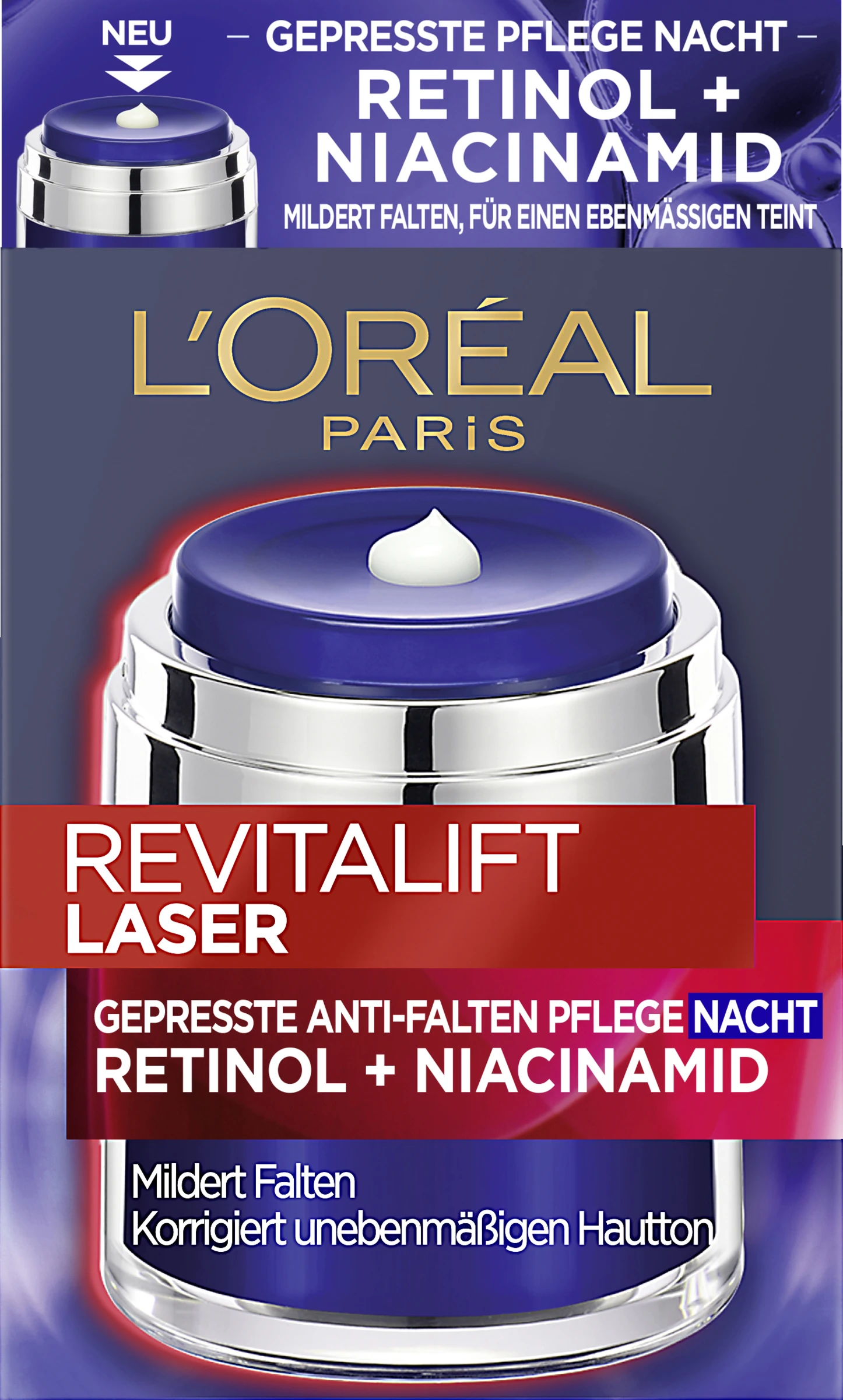 L’Oréal Paris Laser Gepresste Anti-Falten Pflege Nacht 3 L’Oréal Paris Laser Gepresste Anti-Falten Pflege Nacht