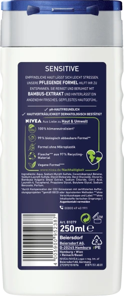 NIVEA MEN Duschgel Sensitive -Mandarina Duck Fragrances-Shop MAM 8362097 SHOP IMAGE 1.6