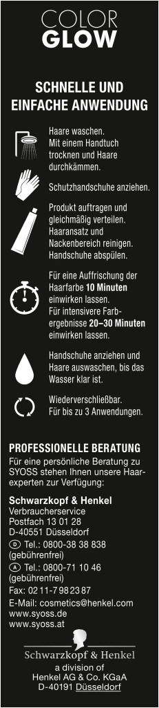 Syoss Colorglow Pflegende Haartönung Platin Blond 6 Syoss Colorglow Pflegende Haartönung Platin Blond – Bild 4