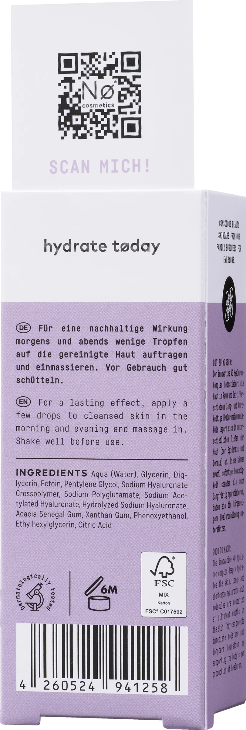 Nø Hydrate Today HYPERDRATION® 4D HYALURON SERUM 5 Nø Hydrate Today HYPERDRATION® 4D HYALURON SERUM – Bild 3