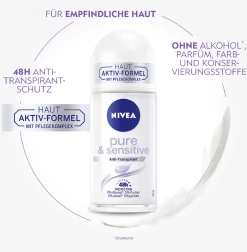 NIVEA Anti-Transpirant Roll-on Pure & Sensitive 10 NIVEA Anti-Transpirant Roll-on Pure & Sensitive -Mandarina Duck Fragrances-Shop MAM 8419551 SHOP IMAGE 1.4