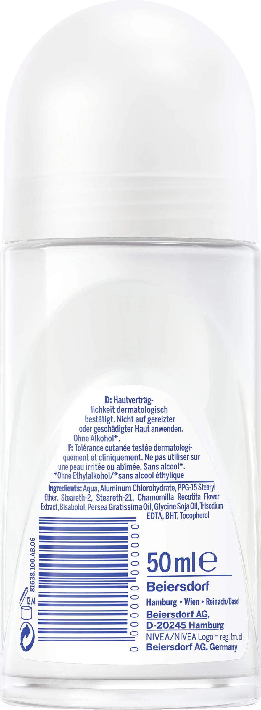NIVEA Anti-Transpirant Roll-on Pure & Sensitive 4 NIVEA Anti-Transpirant Roll-on Pure & Sensitive – Bild 2