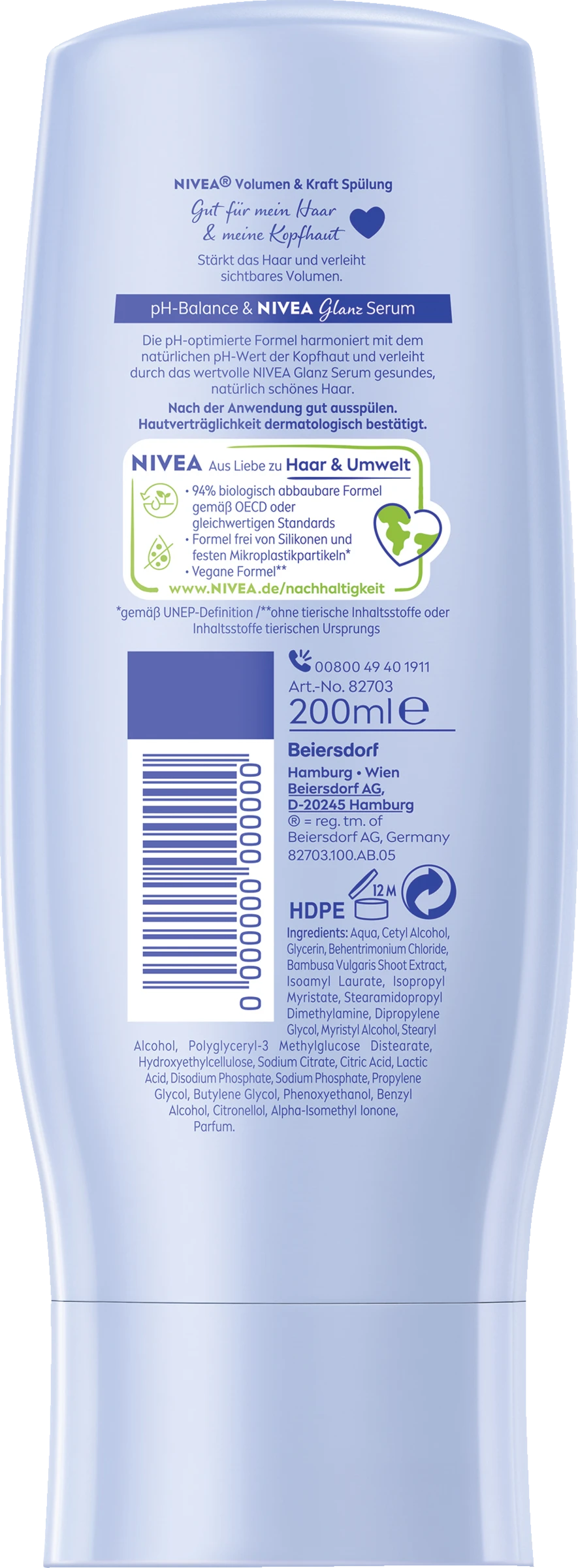 NIVEA Volumen Kraft & Pflege PH-Balance Spülung 4 NIVEA Volumen Kraft & Pflege PH-Balance Spülung – Bild 2