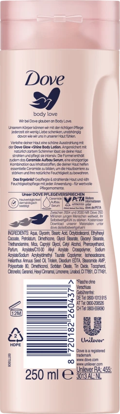 DOVE Body Love Glow & Shine Body Lotion -Mandarina Duck Fragrances-Shop MAM 8440322 SHOP IMAGE 1.4