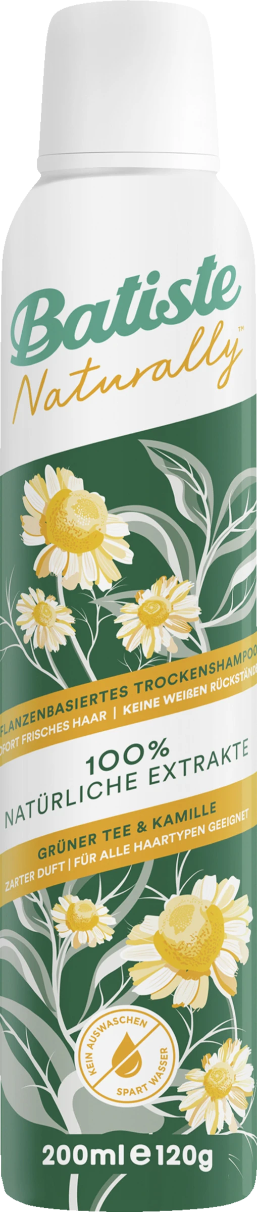 Batiste Trockenshampoo Naturally Grüner Tee & Kamille 3 Batiste Trockenshampoo Naturally Grüner Tee & Kamille