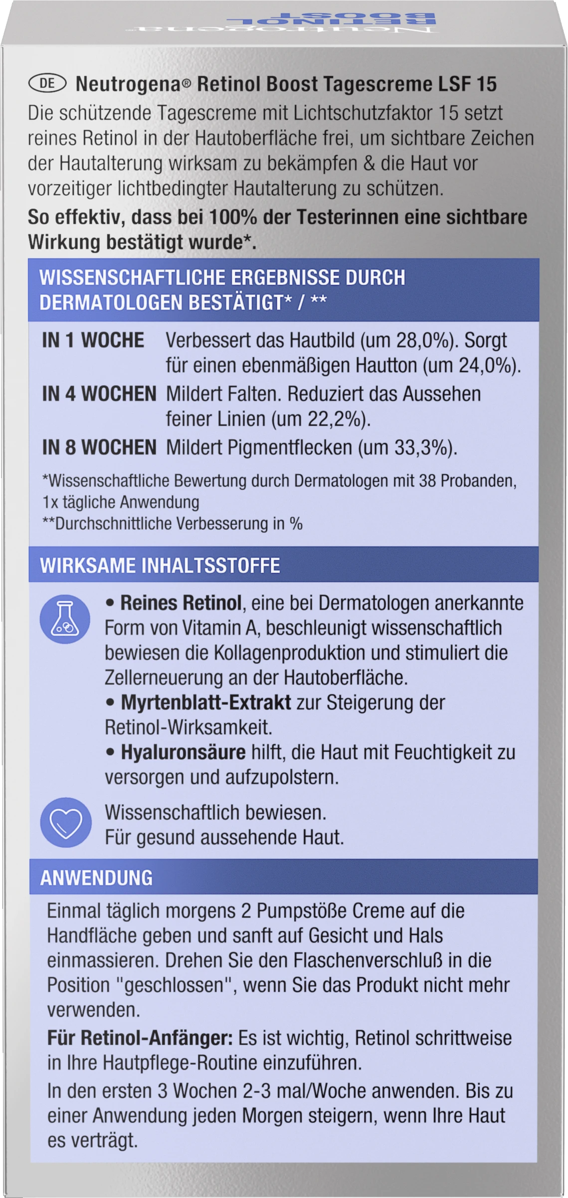 Neutrogena Anti-Age Retinol Boost Tagescreme LSF 15 5 Neutrogena Anti-Age Retinol Boost Tagescreme LSF 15 – Bild 3