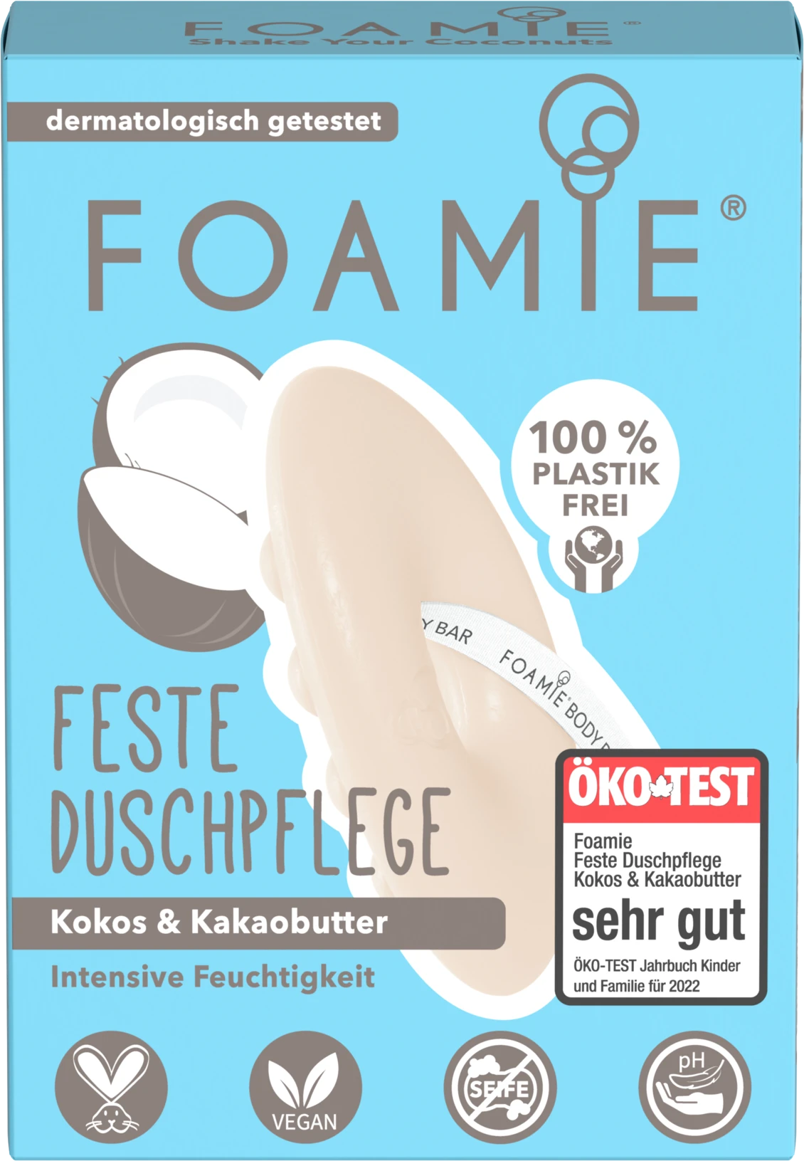 Foamie Feste Duschpflege Kokos & Kakaobutter 3 Foamie Feste Duschpflege Kokos & Kakaobutter