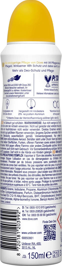 DOVE Go Fresh Deo Spray Passionsfrucht- Und Zitronengrasduft -Mandarina Duck Fragrances-Shop MAM 8530395 SHOP IMAGE 1.4