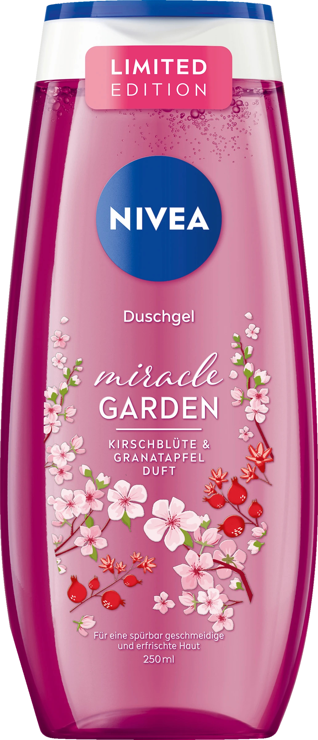 NIVEA Pflegedusche Miracle GARDEN Kirschblüte & Granatapfel Duft 3 NIVEA Pflegedusche Miracle GARDEN Kirschblüte & Granatapfel Duft