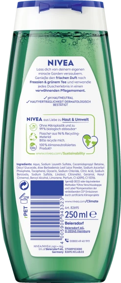 NIVEA Pflegedusche Miracle GARDEN Freesien & Grüner Tee Duft 8 NIVEA Pflegedusche Miracle GARDEN Freesien & Grüner Tee Duft -Mandarina Duck Fragrances-Shop MAM 8543434 SHOP IMAGE 1.4