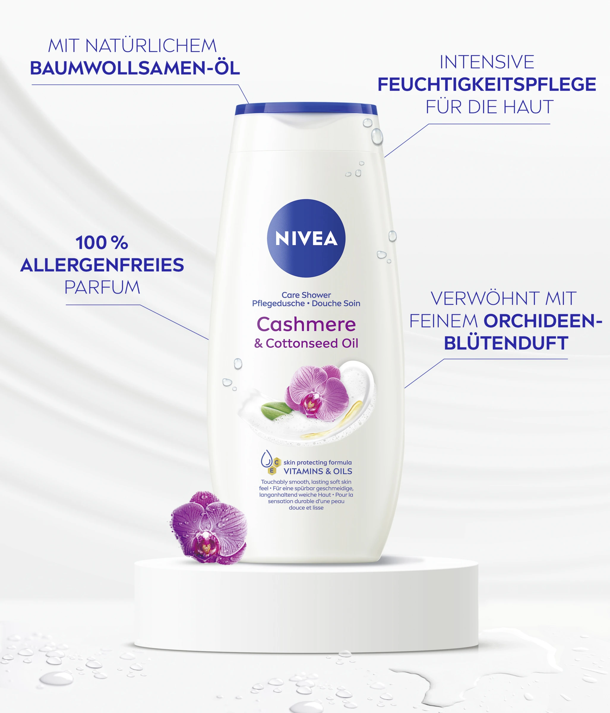 NIVEA Pflegedusche Cashmere & Cottonseed Oil 7 NIVEA Pflegedusche Cashmere & Cottonseed Oil – Bild 5
