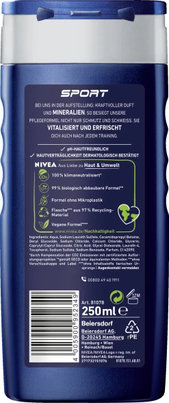 NIVEA MEN Duschgel Sport -Mandarina Duck Fragrances-Shop MAM 8543540 SHOP IMAGE 1.4