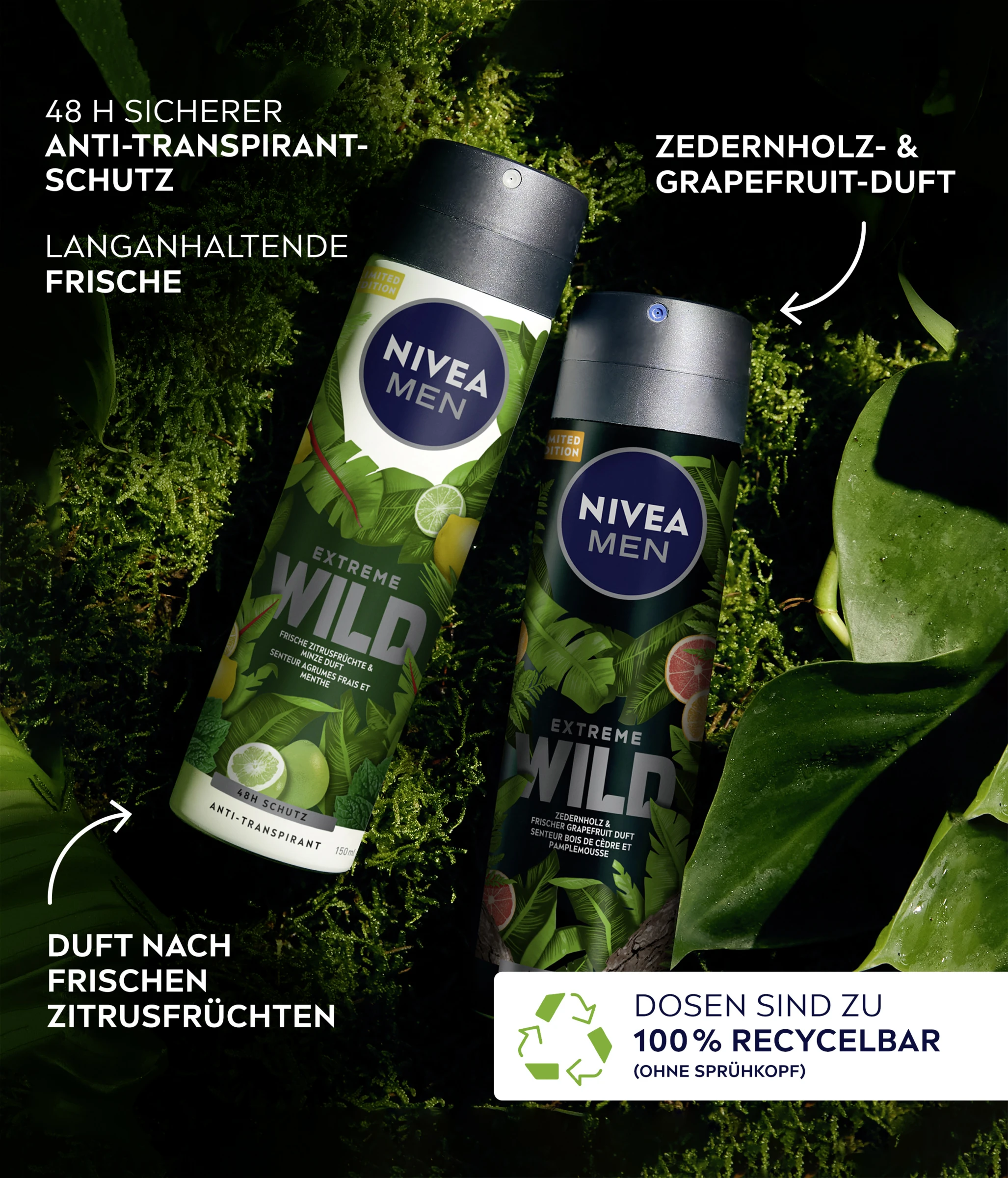 NIVEA MEN Anti-Transpirant Spray Extreme Wild Zitrusfrüchte 7 NIVEA MEN Anti-Transpirant Spray Extreme Wild Zitrusfrüchte – Bild 5